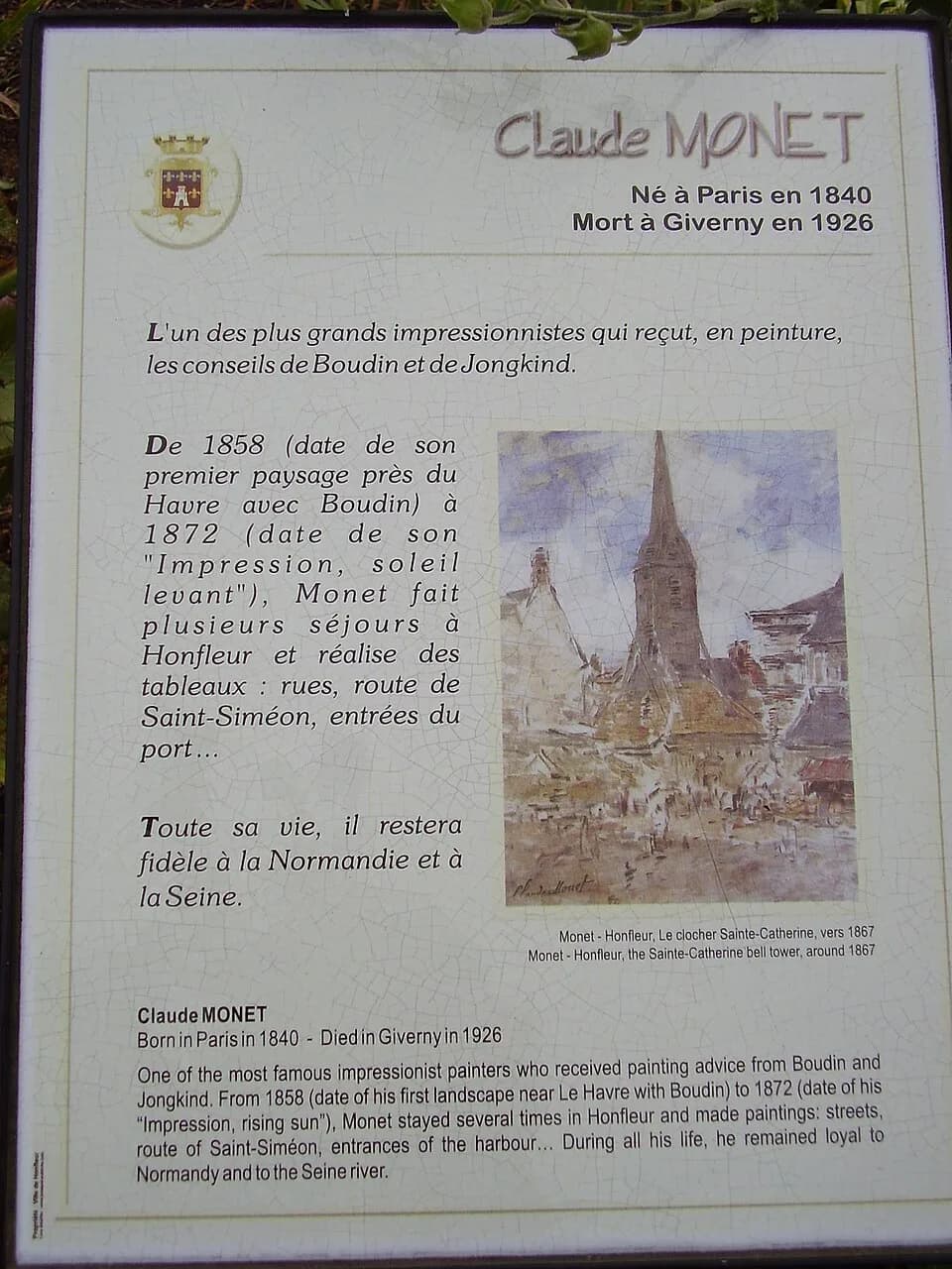 Claude Monet - Honfleur, Frankreich