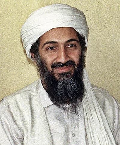 Osama bin Laden - Osama bin Laden being interviewed by Hamid Mir, circa March 1997 – May 1998.