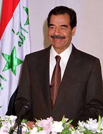 Saddam Hussein - Image from Iraqi state television. Reproduced here [2]