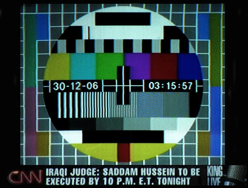 Saddam Hussein - oil painting by Ryszard Wasko - from the series "Tv Stories" (2005-2007)