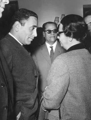 Naguib Mahfouz - Mohammed Hassanein Heikal and Omm Kolthoum celebrate Naguib Mahfouz’s fiftieth birthday in
