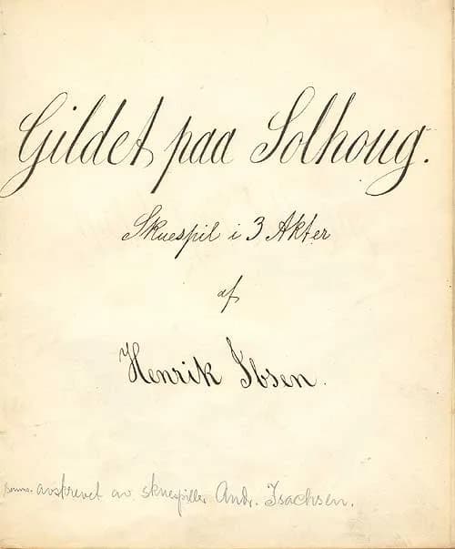 Henrik Ibsen - Gildet paa Solhoug, Det norske Theater