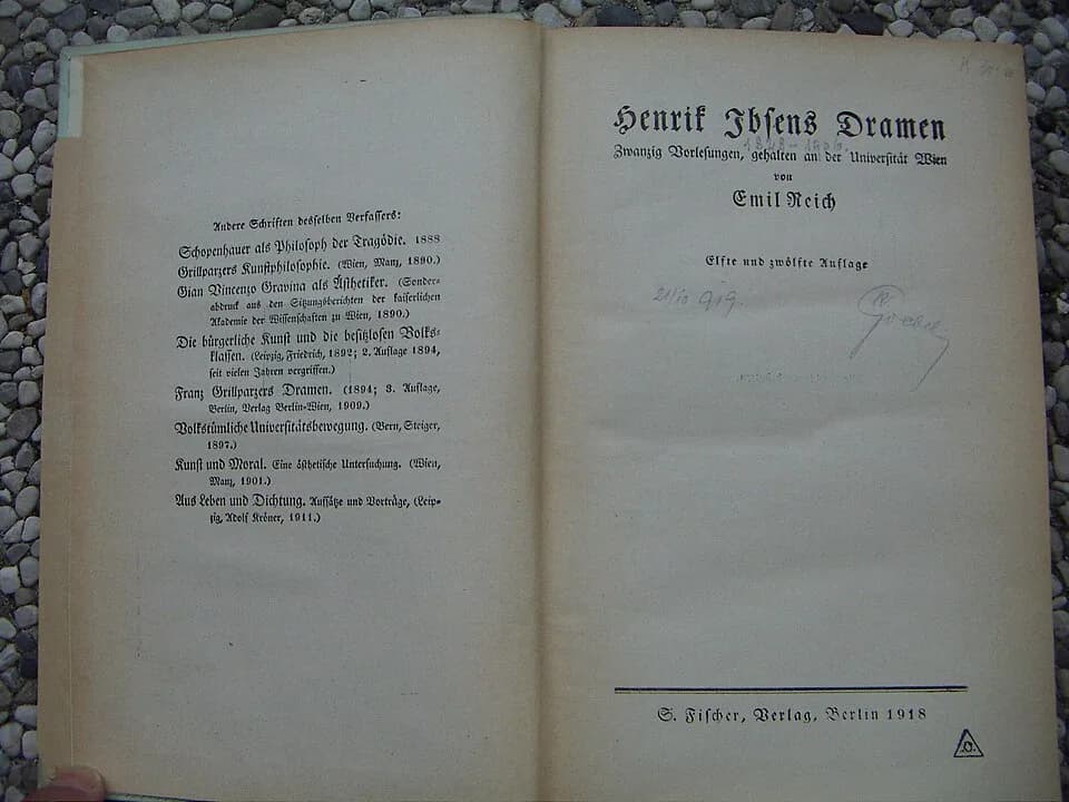 Henrik Ibsen - Emil Reich, Henrik Ibsens Dramen, XII. Auflage 1918