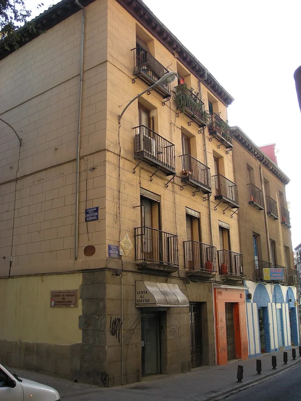 Diego Velázquez - Lugar donde estuvo situada la casa de Diego Velázquez desde su establecimiento en Madrid en 1623. Calle Concepción Jerónima.