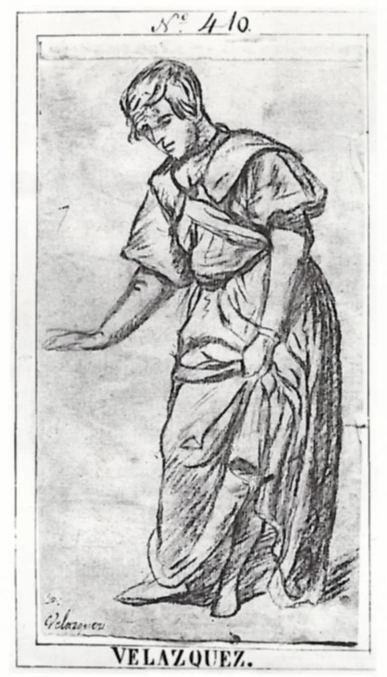 Diego Velázquez - Preparatory drawing for Cristo y el alma cristiana..., by Diego Velázquez.jpg