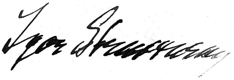 Igor Stravinsky - Igor Stravinsky's signature, 1946.