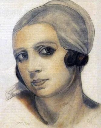 Igor Stravinsky - Portrait of Vera de Bosset (the artist's wife) from the Tretyakov Gallery