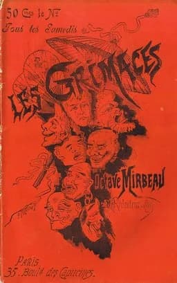 Octave Mirbeau - couverture des Grimaces, hebdomadaire de 1883 dirigé par Octave Mirbeau