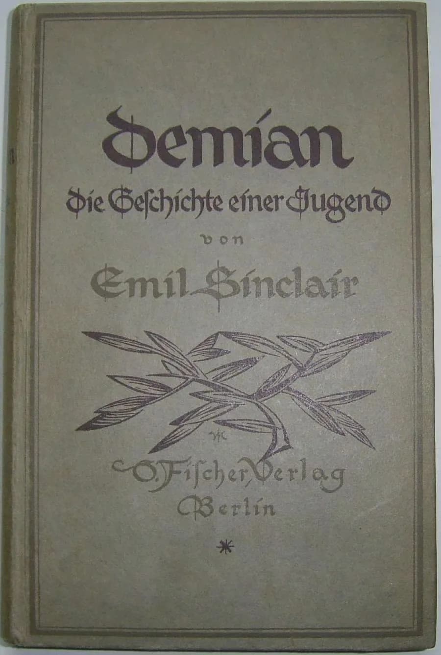 Hermann Hesse - Verlagseinband der Erstausgabe Fischer Verlag 1919