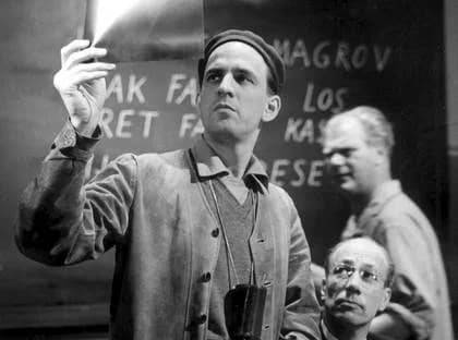 Ingmar Bergman - Ingmar Bergman (1918–2007), Swedish stage and film director. Photo: Taken during the production of Wild Strawberries (Smultronstället) (1957). Svensk Filmindustri (SF) press photo. S