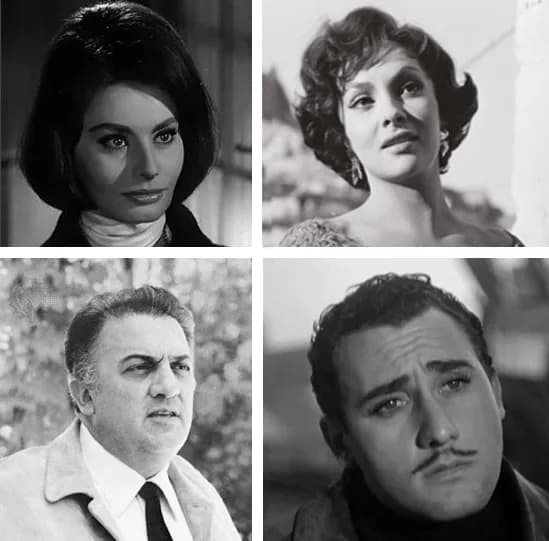 Federico Fellini - The collage for the page Italy paragraph cinema.