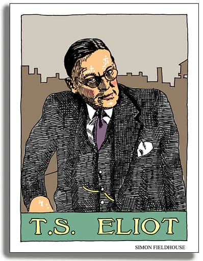 T. S. Eliot - Drawing of T. S. Eliot by Simon Fieldhouse.