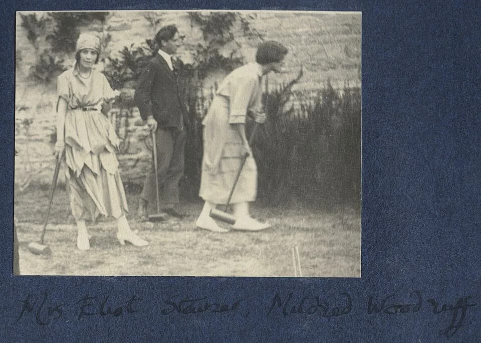 T. S. Eliot - Vivienne ('Vivien') Eliot (née Haigh-Wood); Peter Stainer; Mildred Woodruff, by Lady Ottoline Morrell (died 1938). See source website for additional information.