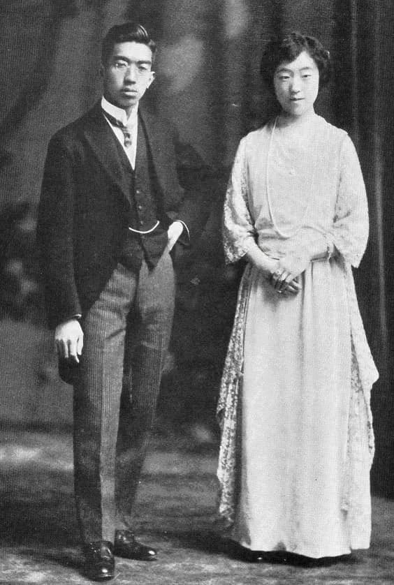 Hirohito Hirohito - Emperor Hirohito and Empress Kōjun.A photograph just after marriage.