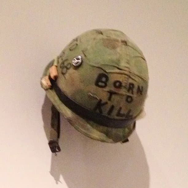 Stanley Kubrick - Helmet from the film Full Metal Jacket.
Stanley Kubrick exhibit at Los Angeles County Museum of Art