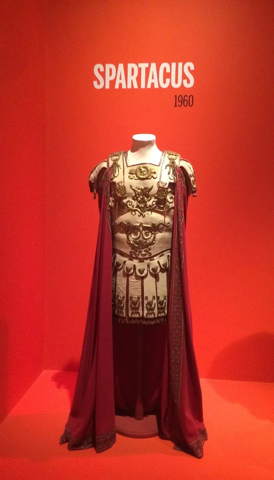 Stanley Kubrick - Roman armour and tunic worn by Laurence Olivier as Marcus Licinius Crassus in Spartacus (1960). Stanley Kubrick: The Exhibit, TIFF, Canada.Arlington Valles and Bill Thomas shared the