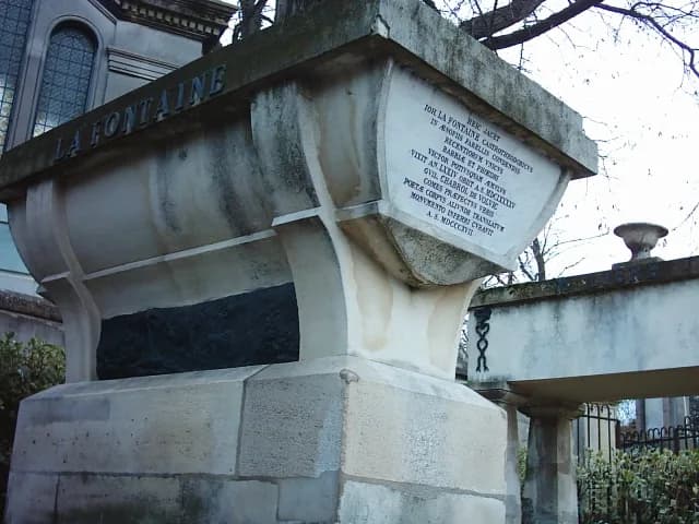 Jean de La Fontaine - Molière and La Fontaine tomb in Père-Lachaise cemetary, Paris, France