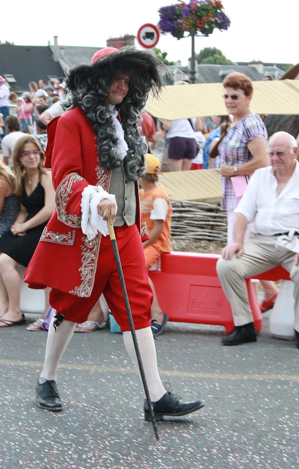 Jean de La Fontaine - An actor playing the role of Jean de La Fontaine during the 50th fêtes à Jean in Château-Thierry, France.