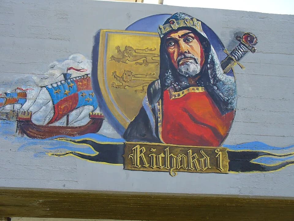 Sean Connery - Richard I of England's wall painting, on Akko's Auditorium's wall. Don't know the painters name though...
More information (in Hebrew) about the paintings here