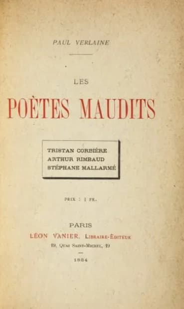 Arthur Rimbaud - Internal front page of the first edition, illustrated with three Thomas Blanchet's [???] engravings.