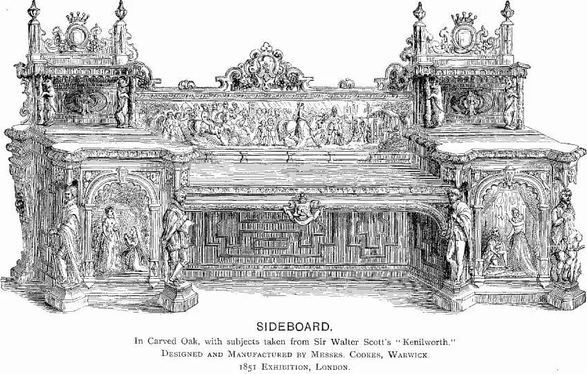 Walter Scott - Sideboard (Sir Walter Scott) by Cookes, Warwick.jpg
