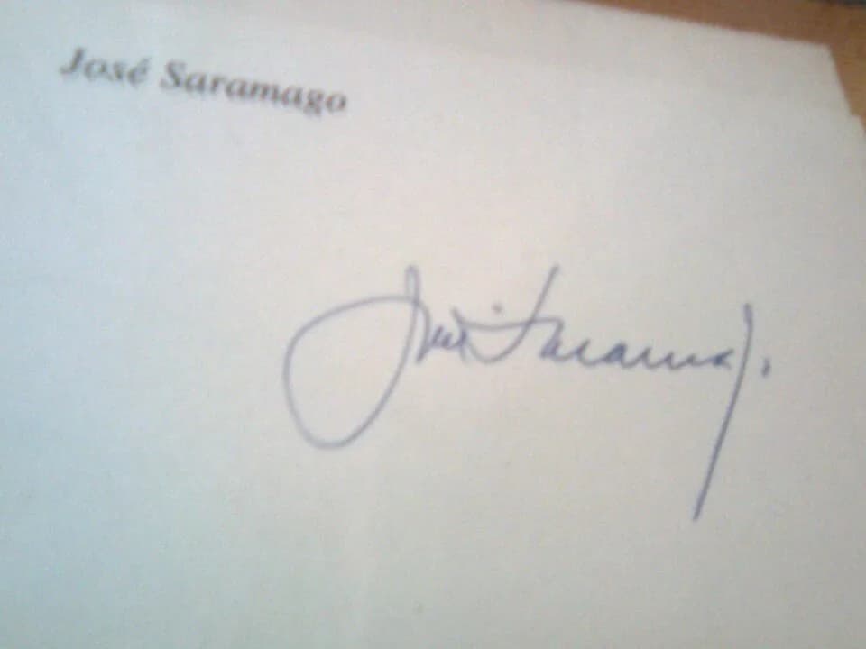 José Saramago - José Saramago's Autograph