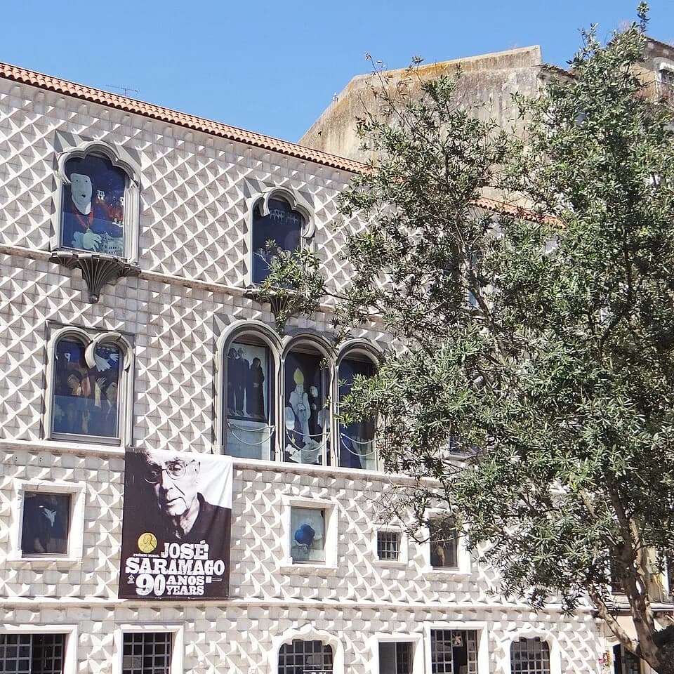 José Saramago - Casa dos Bicos, headquarters of José Saramago Foundation, in Lisbon, with the Saramago's olivetree