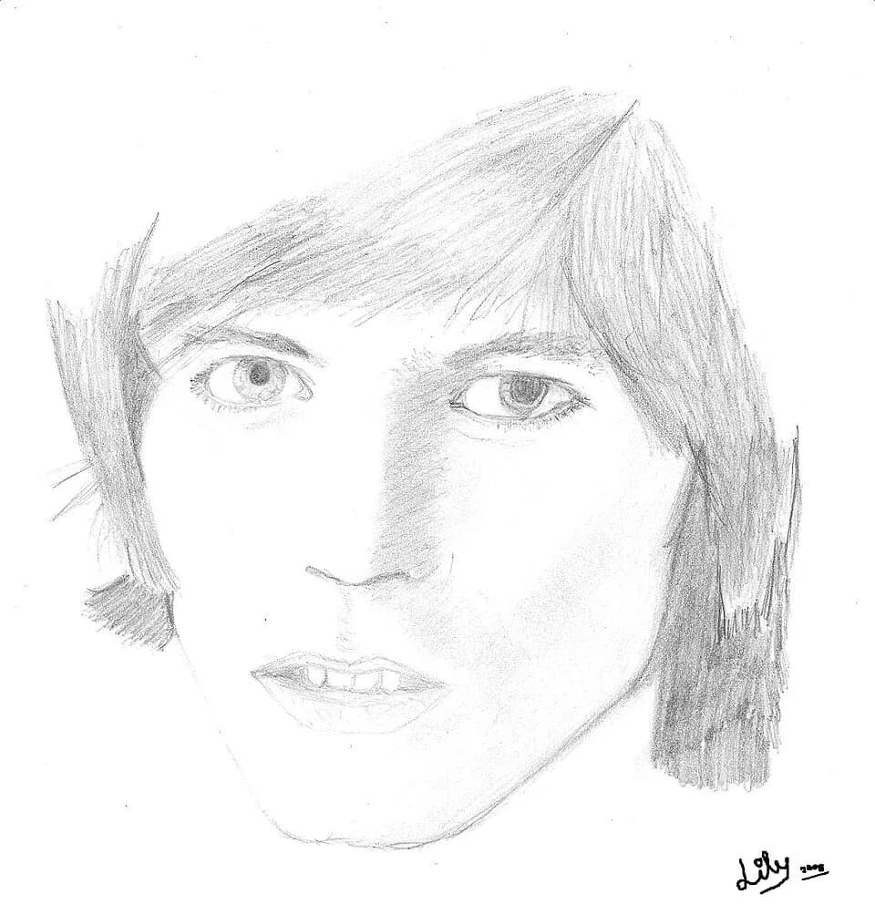 David Bowie - Drawing of bowie (1969).