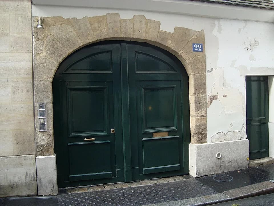 François Mitterrand - Private home of president of France François Mitterrand from 1972 to 1995 located at number 22 rue de Bièvre in Paris 5th arrondissement