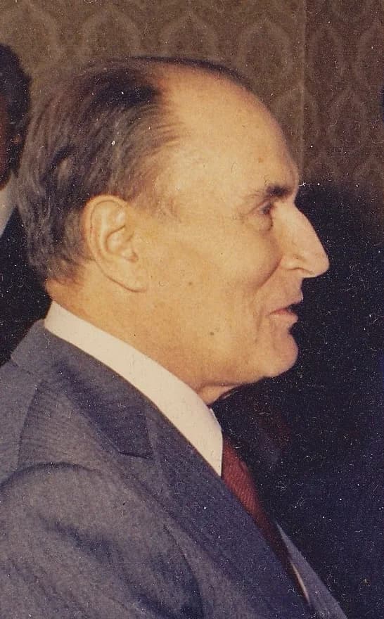François Mitterrand - Photo du Président de la république François Mitterrand en visite à Héricourt.