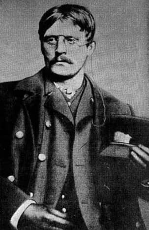 Knut Hamsun - Knut Hamsun in Chicago in 1884, dressed as bus conductor
