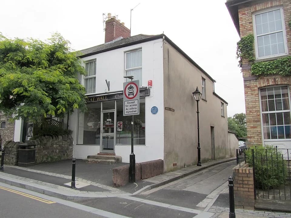Roald Dahl - Mrs Pratchett's sweetshop in Llandaff, Cardiff, Wales. The building carries a plaque commemorating the mischief a young Roald Dahl played on Mrs Pratchett, as described in his autobiograp