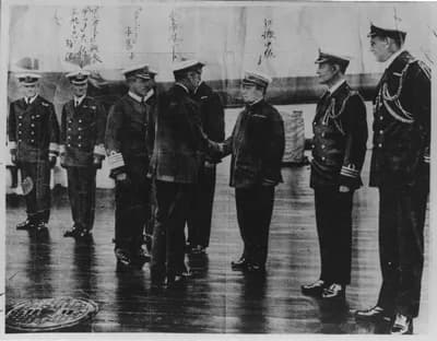 George V - Captain Eto Kyosuke greeted by King George V