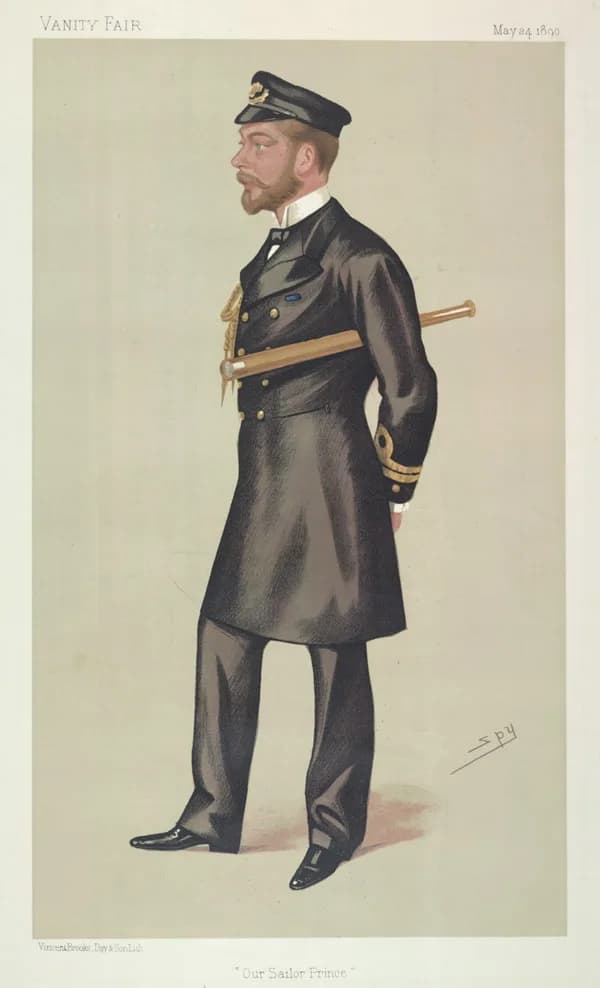 George V - Princes No.12: Caricature of The Prince George KG.

Caption reads: "Our Sailor Prince"