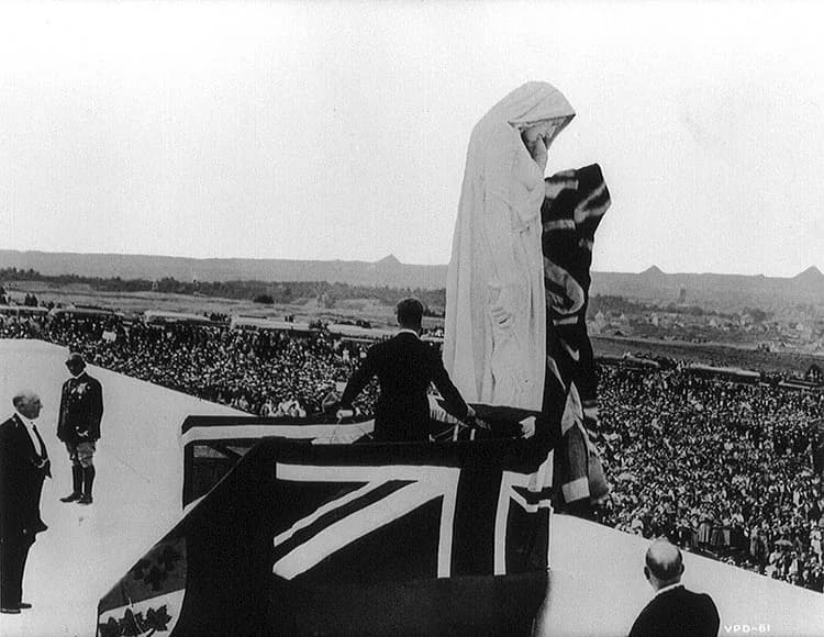 Edward VIII - Official unveiling on July 26, 1936, by Edward VIII of the Vimy Memorial