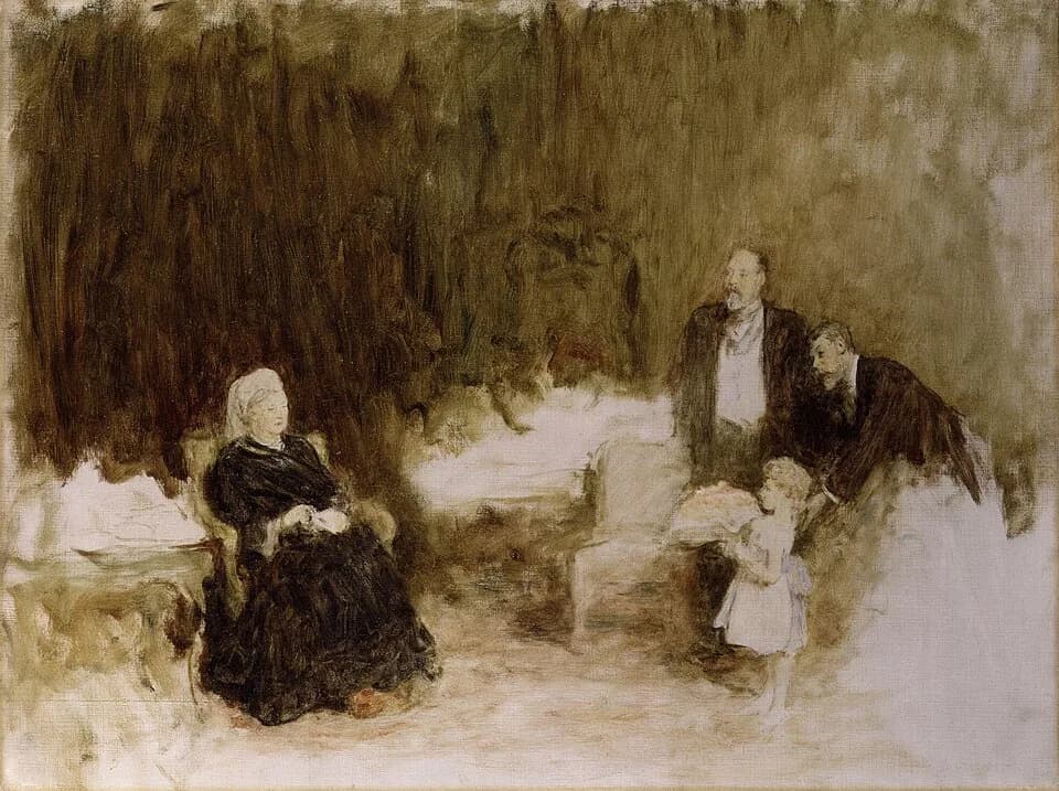 Edward VIII - Four Generations, by Sir William Quiller Orchardson (died 1910). See source website for additional information.
This set of images was gathered by User:Dcoetzee from the National Portrai