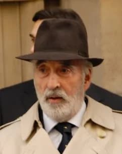 Christopher Lee - Christopher Lee filming in Westminster for a film called 'The Heavy'