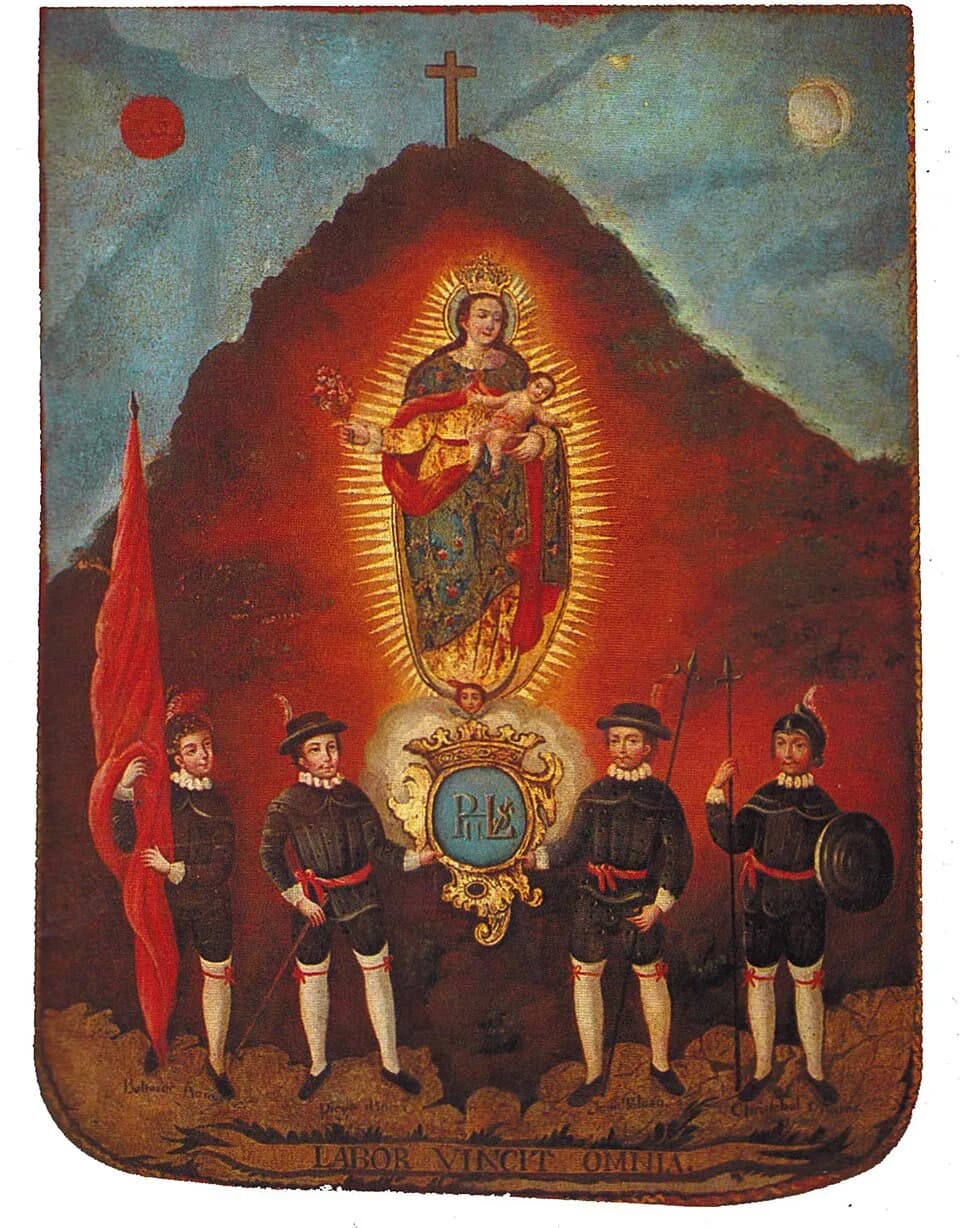 Philip II of Spain - imagen del pendon original otorgado como escudo de armas al la Ciudad de Zacatecas, por Felipe II