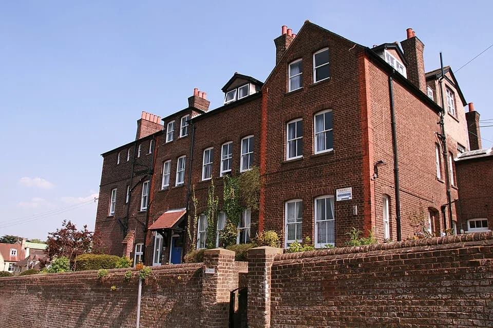 Graham Greene - St. John’s, a boarding house of Berkhamsted School in Berkhamsted, Hertfordshire in the United Kingdom. The writer Graham Greene was born here in 1904 when his father was housemaster.
