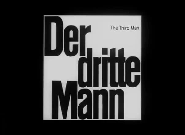 Graham Greene - Logo der 1950 erschienenen deutschen Fassung des Films Der dritte Mann