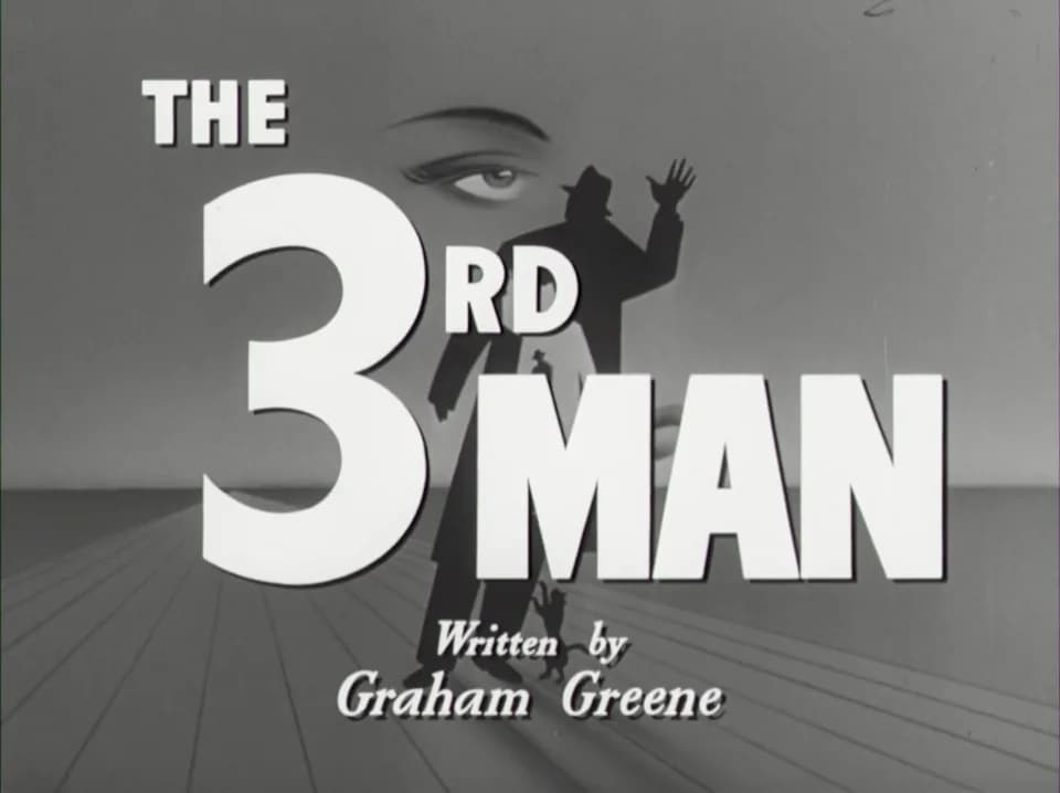 Graham Greene - Screenshot taken by me (Mayimbú) from the U.S. trailer to the movie The Third Man.