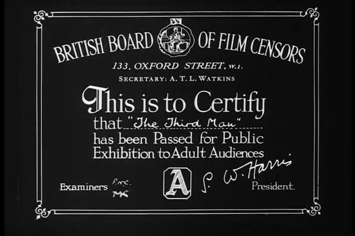 Graham Greene - British Board of Film Censors established in 1912