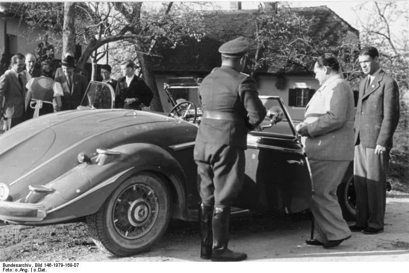 Hermann Göring - Information added by Wikimedia users.
1937 Mercedes-Benz 540 K Special Roadster with Hermann Göring