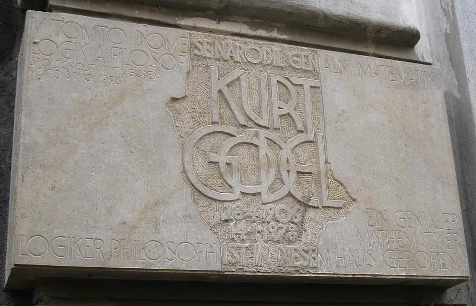 Kurt Gödel - Commemorative plaque at the birthplace of Kurt Gödel