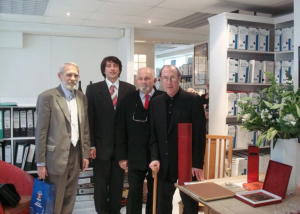 Harold Pinter - Image of ..., Saša Milenić, Milovan Danojlić and Harold Pinter.
