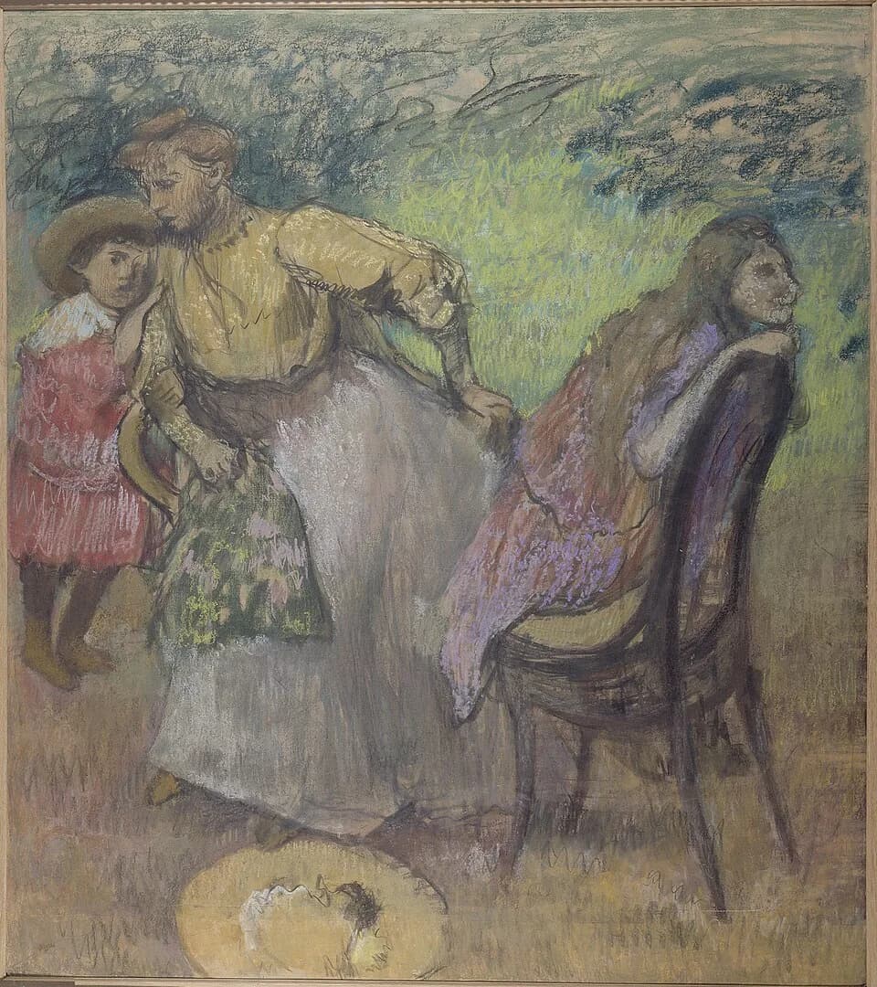 Edgar Degas - Auteur(s):
Degas, Edgar (Paris, 19–07–1834 - Paris, 26–09–1917), dessinateur
Date de production:
Vers 1905
Datation en siècle:
1er quart du 20e siècle
Type(s) d'objet(s):
Arts g