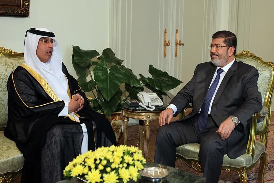 Mohamed Morsi - Ahmad Abdulla AlShaikh from Dubai visiting the new President of Egypt, Mohamed Morsi