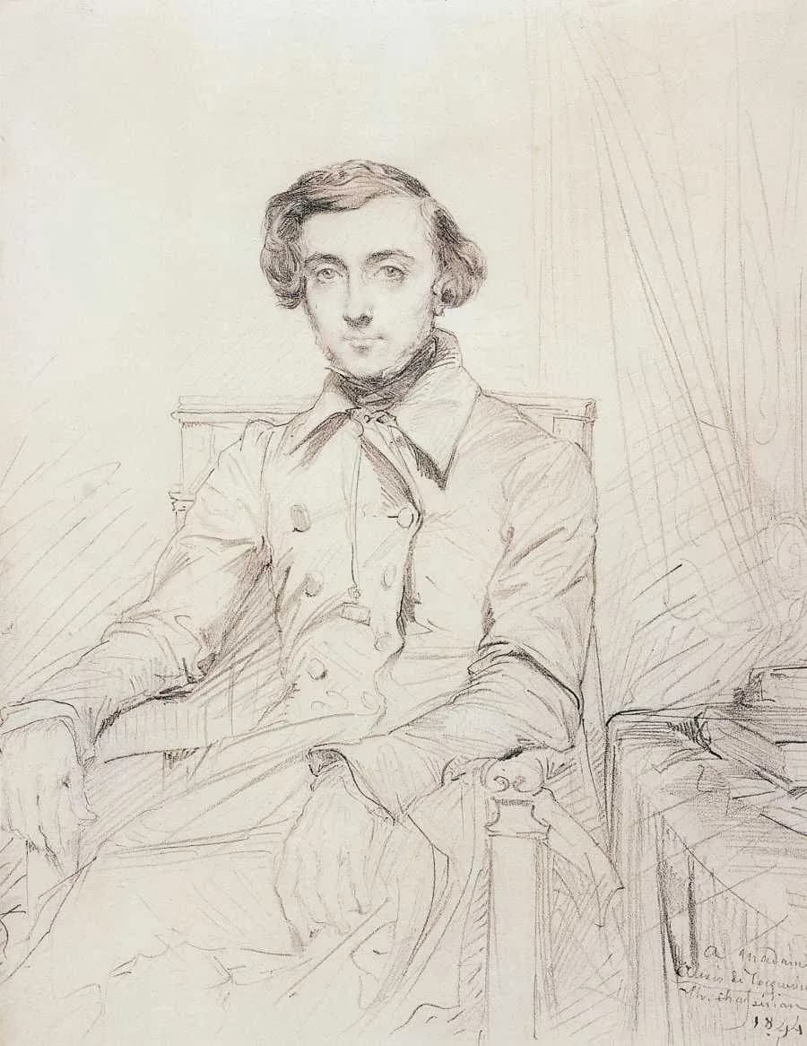Alexis de Tocqueville - Dimensions and material of painting: Graphite, 30.5 x 23.5 cm