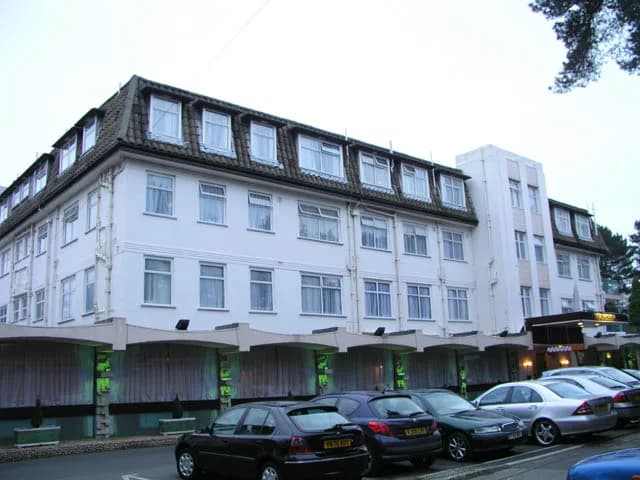 John Galsworthy - The Majestic Hotel In Derby Road, built on the site of Saugeen Preparatory School. The school's most notable pupil was probably John Galsworthy John_Galsworthy, best known as author