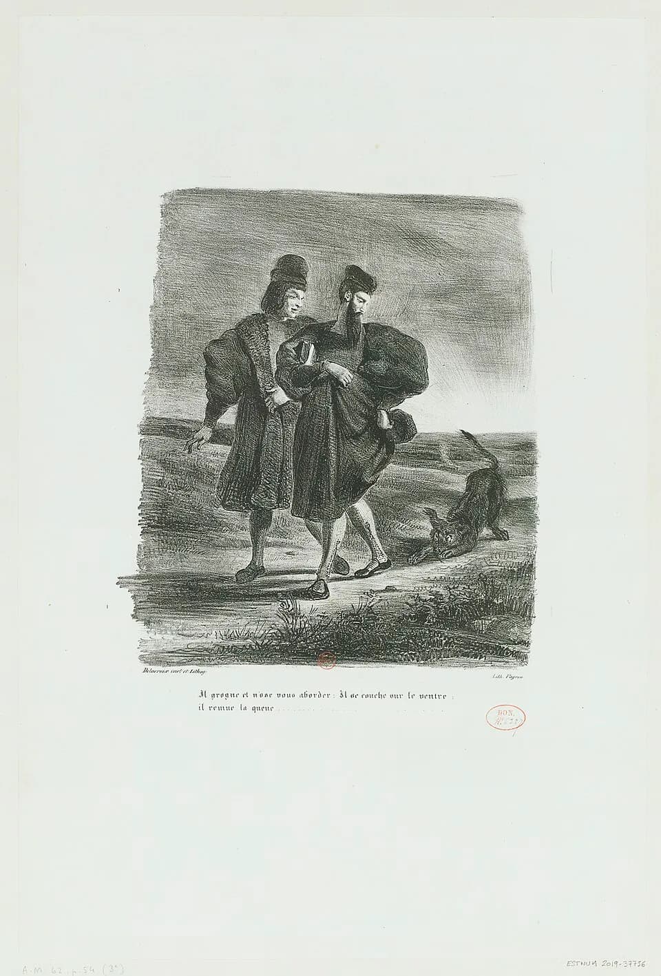 Eugène Delacroix - Sujet : Faust (personnage légendaire)
Goethe, Johann Wolfgang von (1749-1832). Faust
Delacroix, Eugène (1798-1863). Faust
Chien
Scènes -- 1800-1869
Référence bibliographique : Morea